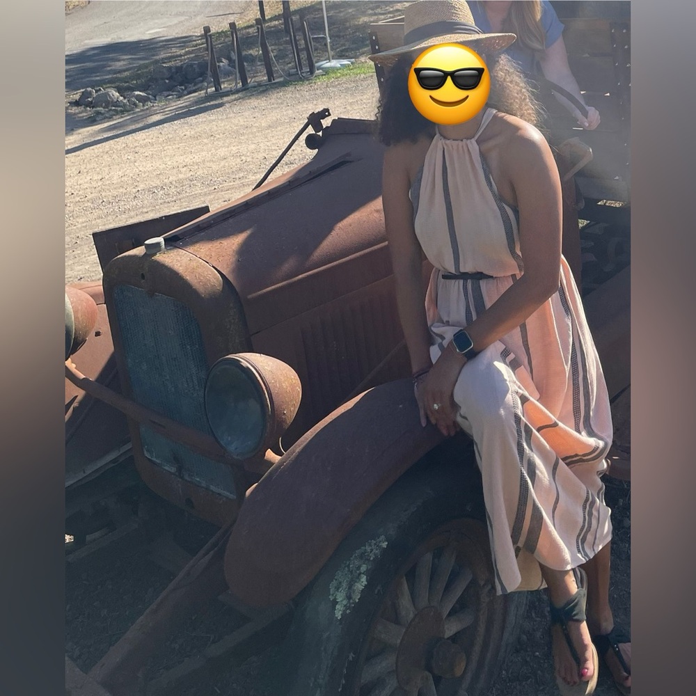 Striped Halter Maxi Dress from Anthropologie - Picture 8 of 11